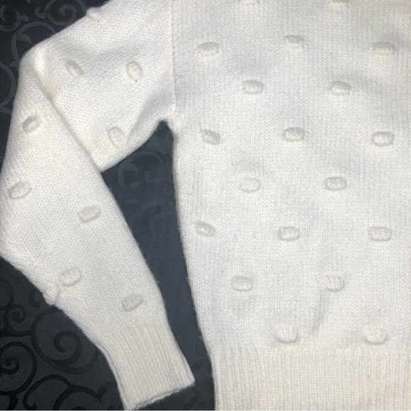 ⭐️NEW⭐️ Ann Taylor Cream/Off White Popcorn Stitched Pullover Sweater - Picture 10 of 13